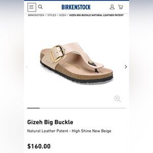 Birkenstock Gizeh Big Buckle Sandals, size 38